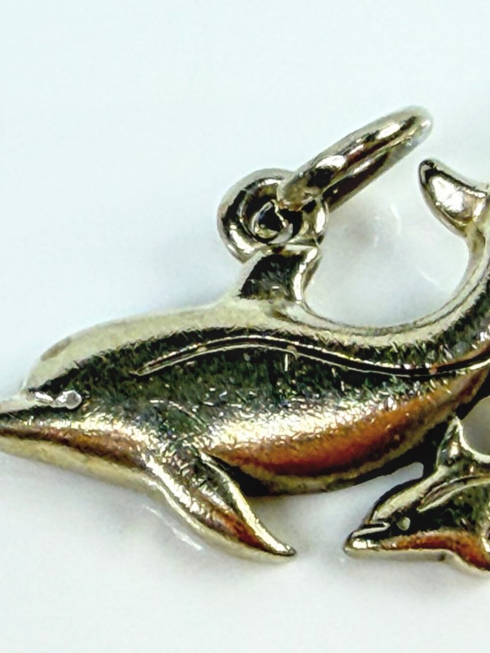 James Avery Sterling Silver Mother Baby Dolphin Ocean Animal Charm JR2149